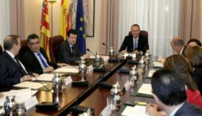 Alberto Fabra presidió el pleno del Consell, que ayer se reunió en Castellón.