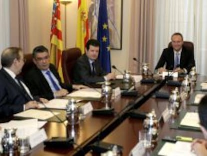 Alberto Fabra presidió el pleno del Consell, que ayer se reunió en Castellón.