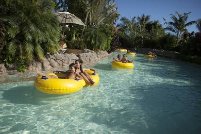 Unas de las atracciones del parque acuático de Siam Park, en Tenerife.