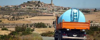 Transporte de agua en la Segarra, Lleida