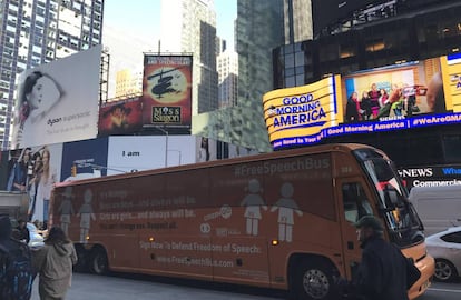 The bus in New York.