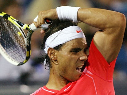 Rafael Nadal, durante su partido contra el chipriota Baghdatis.