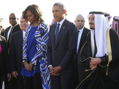 Michelle y Barack Obama, durante su reciente visita a Arabia Saudí.