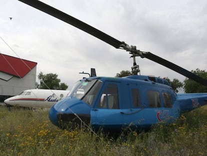 Hangar en el campus de Fuenlabrada de la Universidad Rey Juan Carlos.  