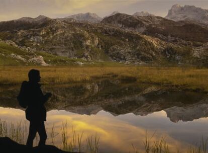 Lago de la Ercina, en el Parque Nacinal de Covadonga (Picos de Europa)