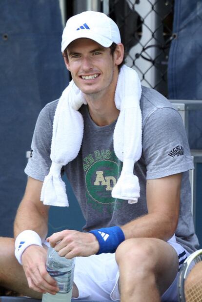 Murray, ayer en un entrenamiento.