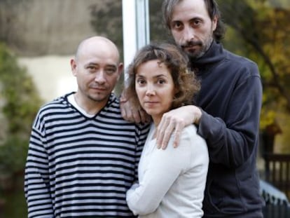 El director de teatro Del Valle con Carolina Solas y Jorge Mu&ntilde;oz.