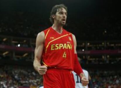 Pau Gasol, con la selección española de baloncesto.