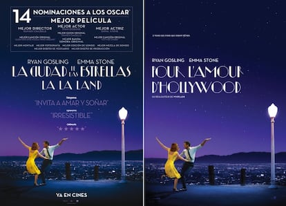 The Spanish and Canadian posters for ‘La La Land.’