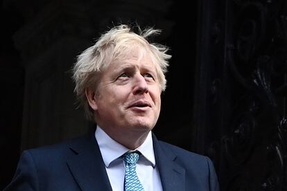 El primer ministro británico, Boris Johnson, tras una reunión de su gabinete el 15 de diciembre.