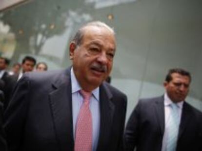 Carlos Slim, principal accionista de Am&eacute;rica M&oacute;vil.