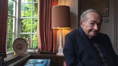 George Steiner en su casa de Cambridge en 2016.