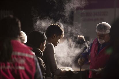 A Cidade do México é, para muitos migrantes, a primeira parada em que conseguem ficar em um albergue.