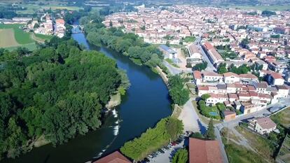 Imagen aérea de Manlleu (Barcelona) en un vídeo promocional de Osona turisme.