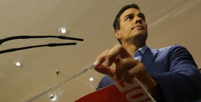 El líder del PSOE, Pedro Sánchez, este miércoles.