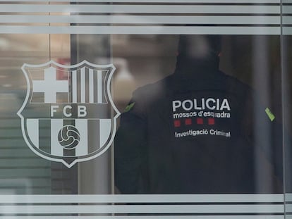 Registro en las oficinas del Barça.