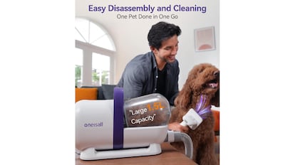 Este es le mejor cepillo aspirador para el pelo de los perros que puedes comprar en Amazon.