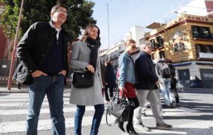 Juan Marín e Inés Arrimadas, en Sevilla.