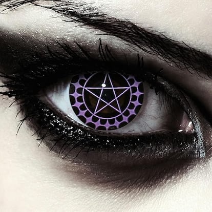 Lentillas con diseño de pentagrama para Halloween