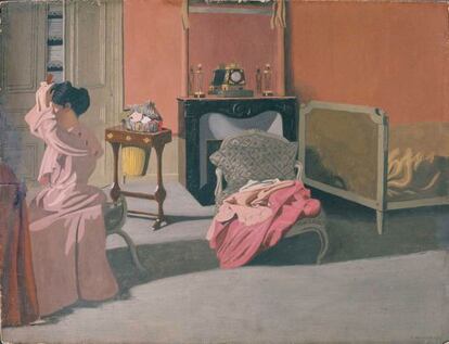 'Mujer peinándose' (1900), de Félix Vallotton, una de las piezas de la exposición