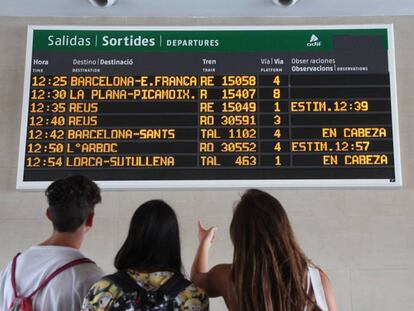 Els horaris de tren a Tarragona.