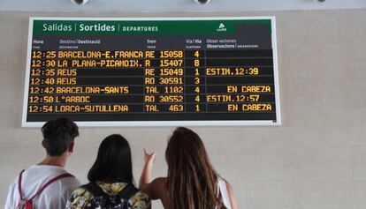 Els horaris de tren a Tarragona.