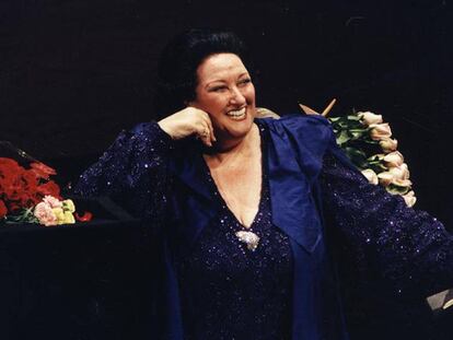 La soprano española Montserrat Caballé en una función de la temporada 1999-2000 del Liceo. 