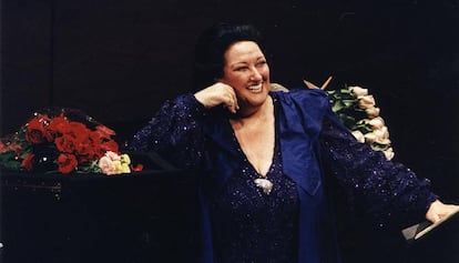 La soprano española Montserrat Caballé en una función de la temporada 1999-2000 del Liceo.