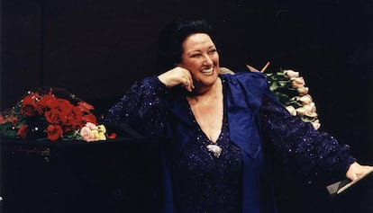 La soprano española Montserrat Caballé en una función de la temporada 1999-2000 del Liceo. 