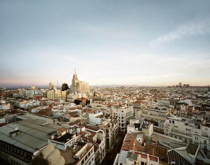 Vista de Madrid desde el hotel Petit Palace.