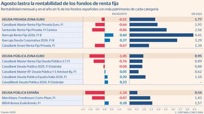 Agosto lastra la rentabilidad de los fondos de renta fija