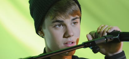 El cantante canadiense Justin Bieber, el 7 de noviembre de 2011, en Londres