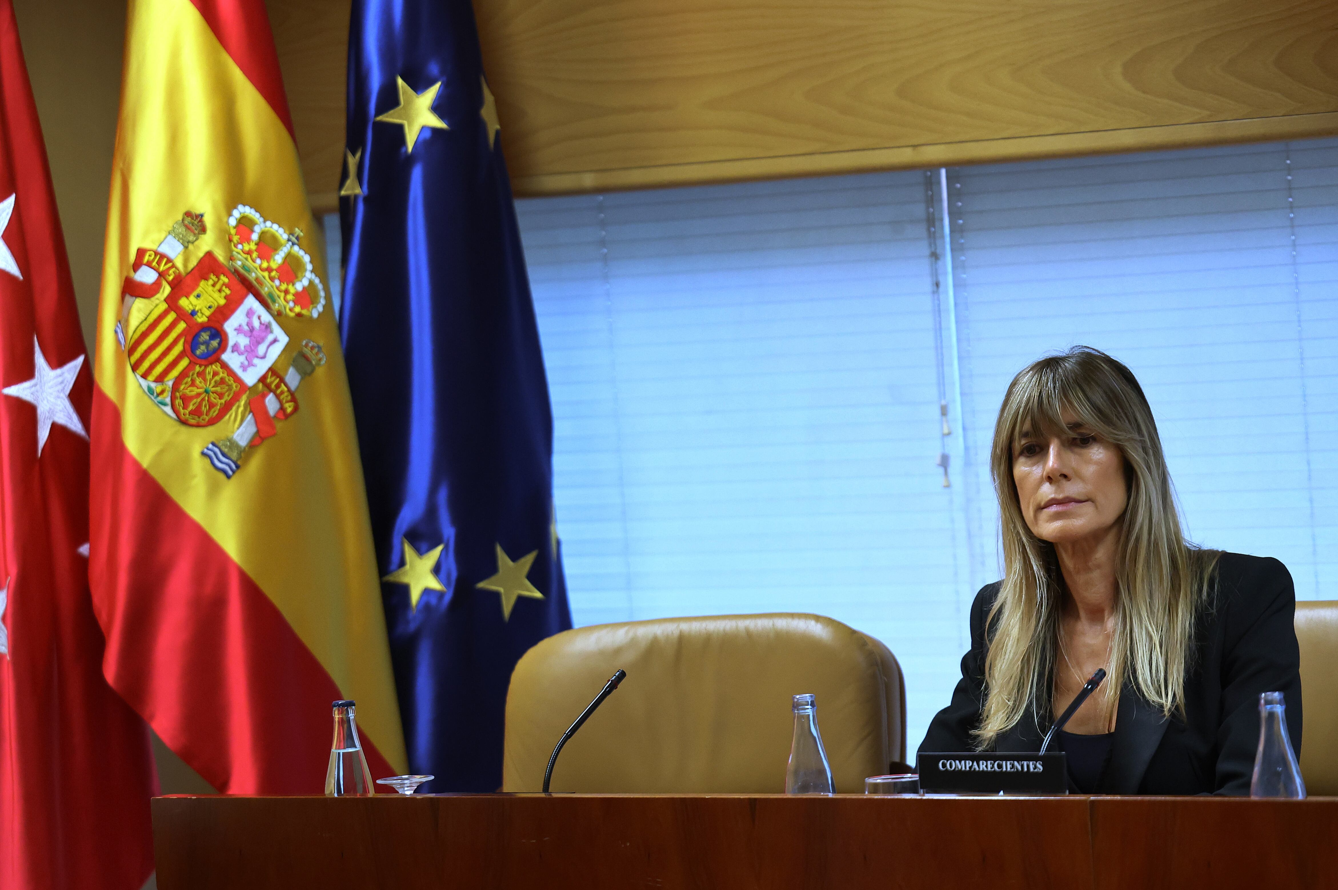 Begoña Gómez, en su comparecencia en una comisión en la Asamblea de Madrid en 2024.