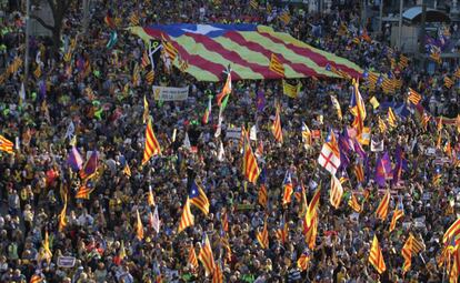 Manifestación independentista en Madrid.