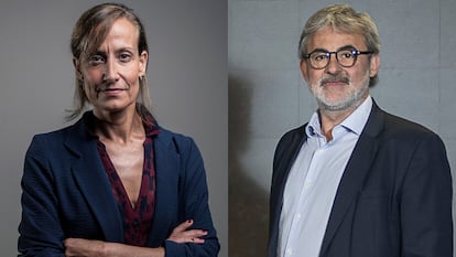 Vanessa Hernández, directora general de Operaciones y directora general de Prensa, y Jaume Serra, director general de Radio y Negocio Audiovisual para España.