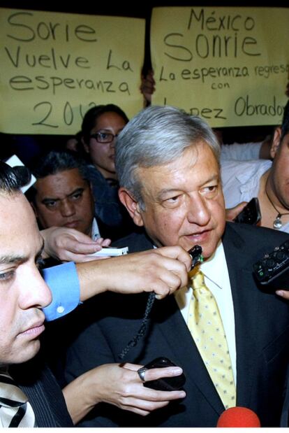 Andrés Manuel López Obrador, ayer en México D. F.