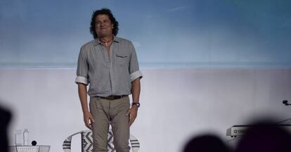 El cantante colombiano Carlos Vives, durante la sesión inaugural de Foromic en Barranquilla. 