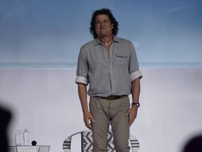 El cantante colombiano Carlos Vives, durante la sesión inaugural de Foromic en Barranquilla. 