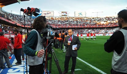 Retransmisión de un partido de LaLiga.