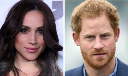 La actriz Meghan Markle y el príncipe Enrique de Inglaterra.