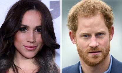 La actriz Meghan Markle y el pr&iacute;ncipe Enrique de Inglaterra. 