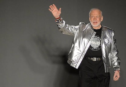 Buzz Aldrin, en el desfile de Nick Graham el pasado enero en la Semana de la Moda de Nueva York.