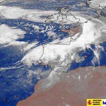 Imagen de la Península tomada por el Satélite Meteosat.