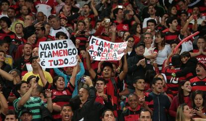 Aficionados del Flamengo.  