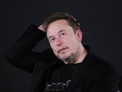 Elon Musk, chief executive officer of Tesla Inc., in London, UK, Nov. 2, 2023.