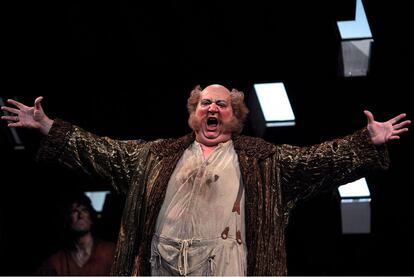 Ambrogio Maestri, en su papel de <b>Falstaff</b><i> </i>en el Liceo.