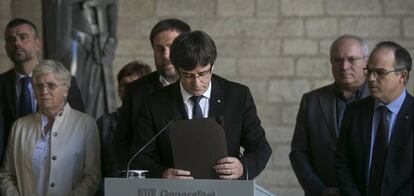 Declaraciones del Presidente de la Generalitat de Catalu&ntilde;a Carles Puigdemont. 