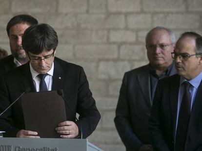 Declaraciones del Presidente de la Generalitat de Cataluña Carles Puigdemont.