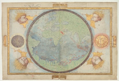 Mapamundi perteneciente al Atlas Miller (1519)