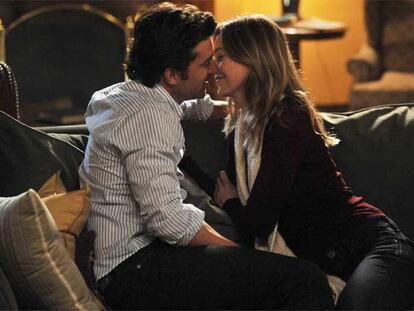 Derek y Meredith, en una escena de <i>Anatomía de Grey. </i>